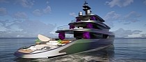 The aStøne Superyacht Concept Boasts Super-Sleek Profile With Magenta Structural Elements