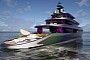 The aStøne Superyacht Concept Boasts Super-Sleek Profile With Magenta Structural Elements