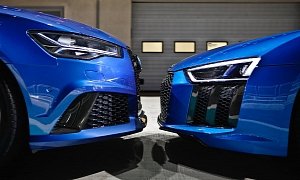 The Audi R8 V10 plus and RS6 performance Are Almost Kissing
