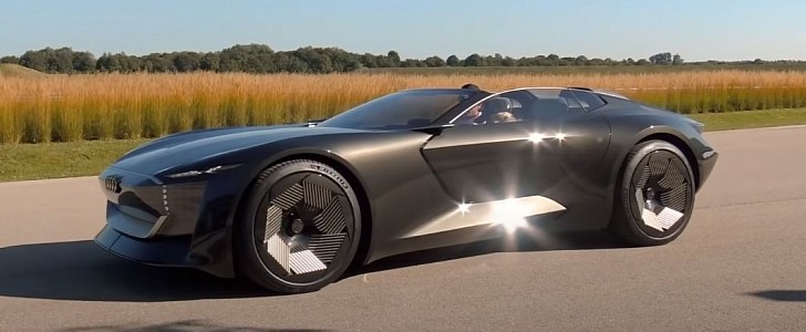 Supercar Blondie gets to experience the Audi Skysphere concept in both driving modes