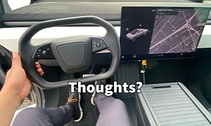 Leak: Check Out This POV Look at the Tesla Cybertruck's Futuristic Cockpit
