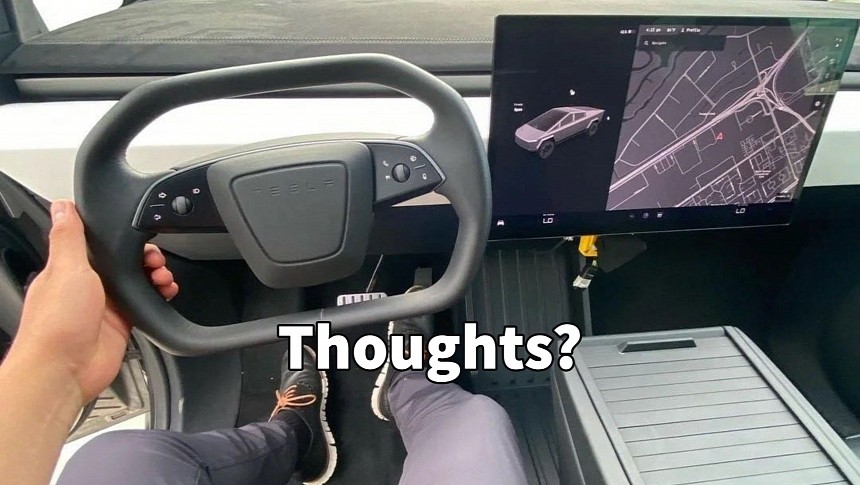 The best POV picture yet of the Tesla Cybertruck cockpit