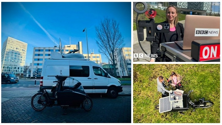 The BBC's Bike Bureau is a mobile news unit based on a cargo e-bike