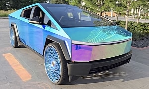 This Bling-Bling Tesla Cybertruck Rides on Massive Forgiatos With Not a Care in the World