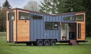 The Breezeway Is Not Your Average Tiny Home, Has a Garage Door and a Wet Bar