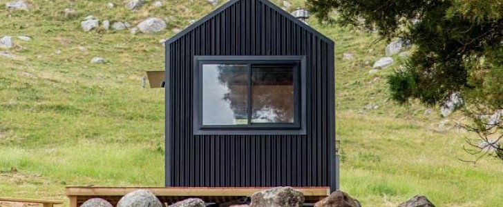 The Buster tiny is the perfect woodland retreat, off-grid, minimalist and cozy