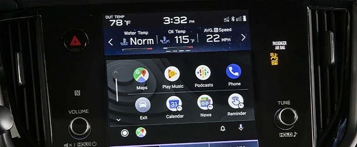 Android Auto on a vertical screen