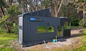 The Cocoon Tiny House Offers Best of Both Worlds With a Dark Exterior and Bright Interior