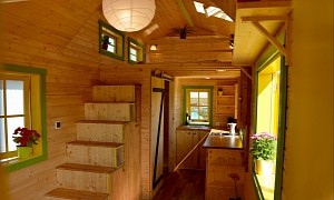The Colorful Bumblebee Is a Rustic Haven on Wheels, Sports a Built-in Porch