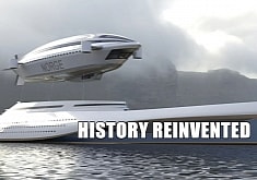 The Colossea Proposes a Megayacht that Doubles as Floating Dock for an Airship