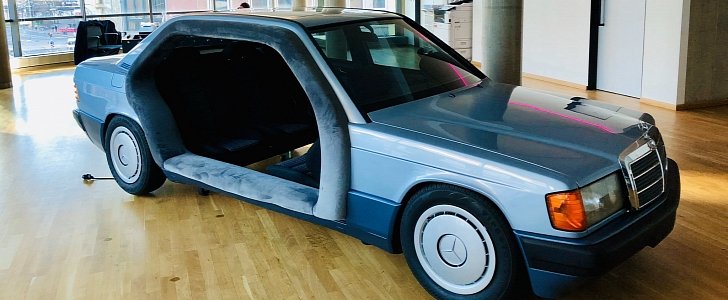 1991 Mercedes-Benz 190 turned into meeting room