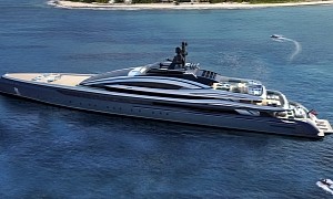 The Crossbow 100 Superyacht Screams Wealth With a Retractable Helicopter Hangar