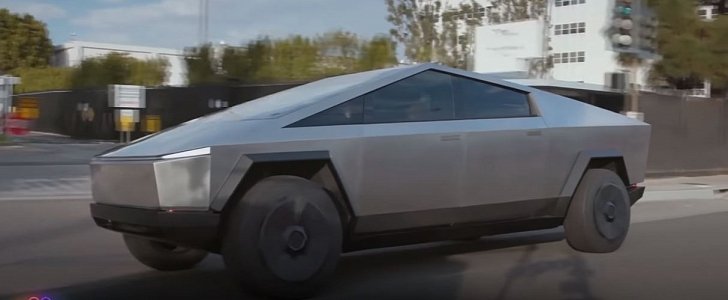 The Tesla Cybertruck on an episode of Jay Leno's Garage
