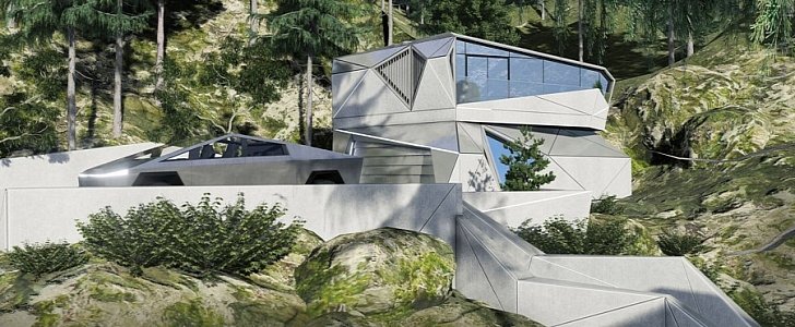 CyberHouse Life, a Cybertruck-inspired house for when the zombies have died