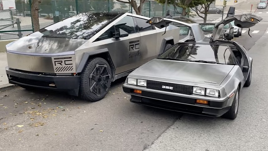 The DeLorean DMC-12 meets the Tesla Cybertruck