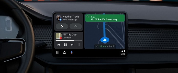 Android Auto Coolwalk home screen