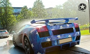 "The First Avenger" Lamborghini Changes Colors When Wet