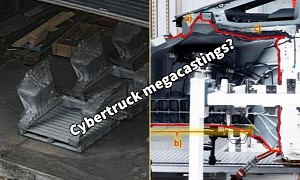 First Cybertruck Front Megacastings Spotted at Giga Texas
