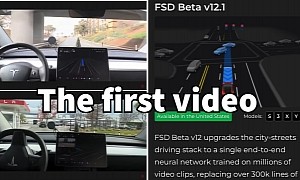 The First Driving Video of Tesla's End-to-End-AI FSD Beta V12.1 Divides the Internet
