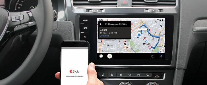 Sygic GPS Navigation on Android Auto