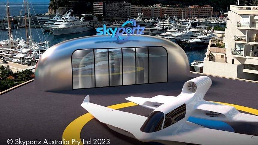 Skyportz unveiled the Vertiport-in-a-Box