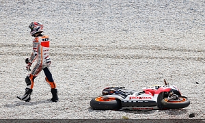 The First MotoGP Crash of Marc Marquez