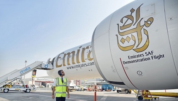 Emirates conducted the first SAF-powered flight in the Middle East