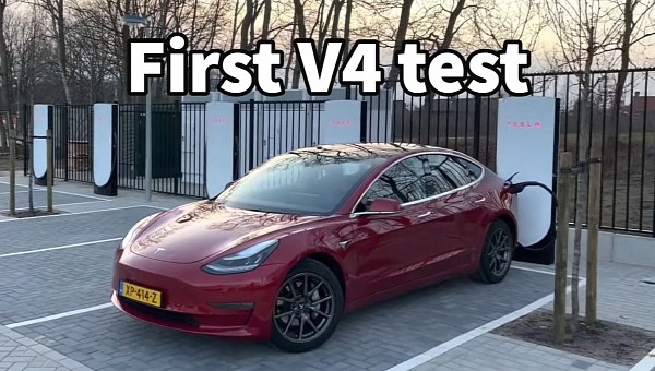The first Tesla Supercharger V4 doesn't offer speed improvements over V3
