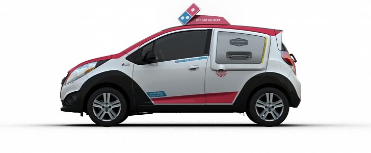The 2015 Chevrolet Spark modified into a Pizza Mobile for Domino's