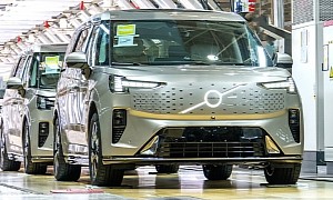 First-Ever Volvo EM90 MPVs Roll off Production Line in China
