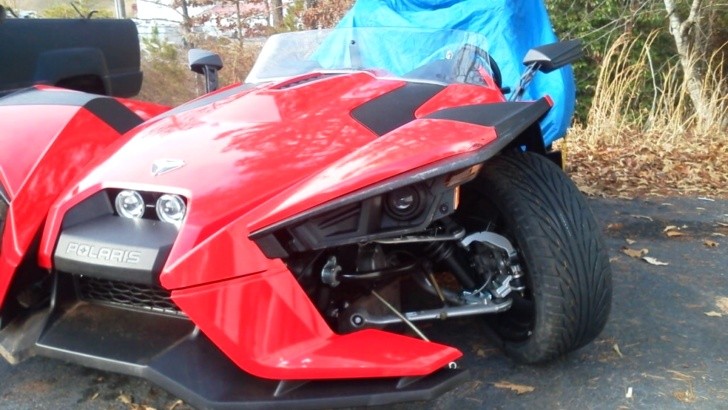 The first wrecked Polaris Slingshot