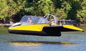 The Flying Hovercraft Is a 2-Person Luxury Toy for Water and Land, Available Today