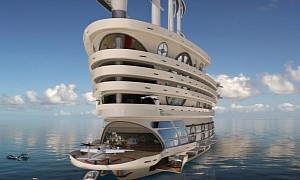 The Galleon Proposes a Sailing Gigayacht for 200 Guests and Insane Amenities