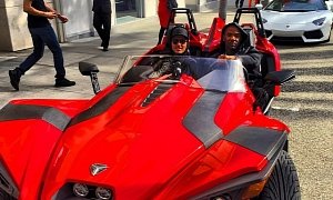 The Game Rides Polaris Slingshot Over the Weekend: Not Safe!
