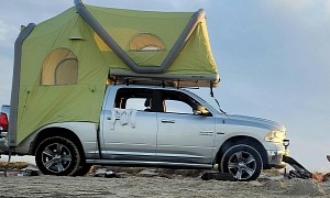 The GentleTent GT Pickup Is a Sturdy, Fully Inflatable Rooftop Tent for 3 Adults
