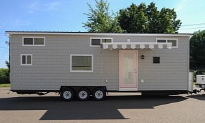 The Getaway Is a Charming Tiny Home With an Adorable Pink Kitchen and Two Spacious Lofts