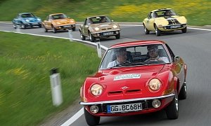 The Glamorous First-Gen Opel GT Shines at the Bodensee Klassik Rally