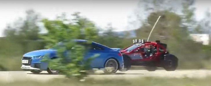 The Grand Tour Drag Races Audi TT RS and Ariel Nomad in Croatia
