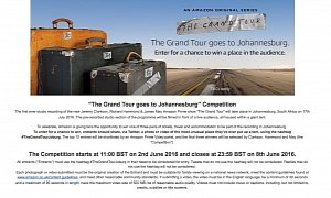 The Grand Tour Goes to Johannesburg, South Africa, on July 17