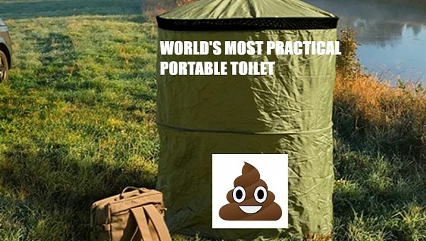 The InstaPrivy portable toilet is a lightweight backpack with everything inside