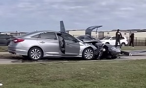 The Insurance Agent Is Not Going To Believe This: Small Plane Collides With a Hyundai