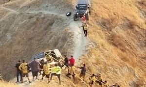 The Jeep Wrangler Stuck on a Mountain Ridge Has Been Rescued, But Not by Ford