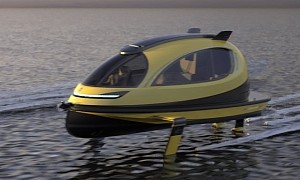 The Jet Capsule GT-F Proposes a Customizable, Flying Spaceship on Water