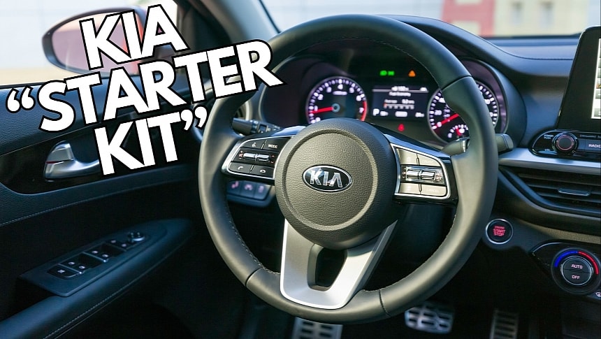 The steering wheel lock is part of the Kia and Hyundai owner starter kit