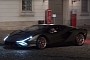 The Lamborghini Sian Looks at Home in Milan, Puts on a Show at Night