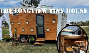 The Longview Custom Tiny Folds Out to Reveal Spacious, Gorgeous Interior