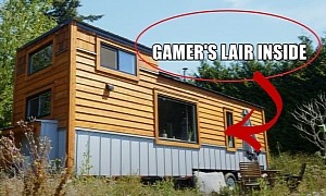 The Lucky Bear Lodge Is a Beautiful, Very Cozy DIY Tiny Home for the Ultimate Gamer