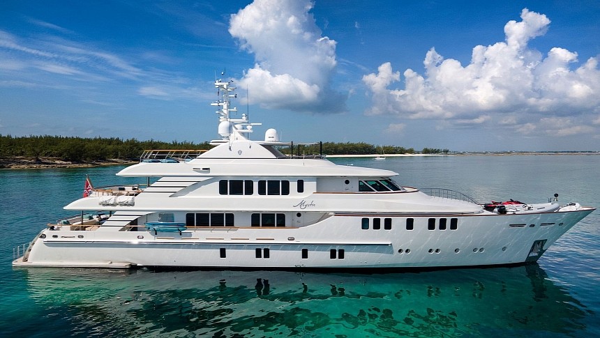 Mystic was launched in 2013 as the largest GRP motor yacht in Europe
