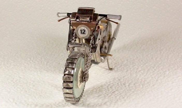 Khristenko's Motorcycle made out of watches