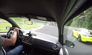 The Moment when a Tuned VW Up! Passed a Porsche Cayman on the Nurburgring